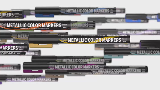 DSPIAE Super Metallic Markers - Premium Dual-Tipped 12 Color Set for Pro-Grade Art