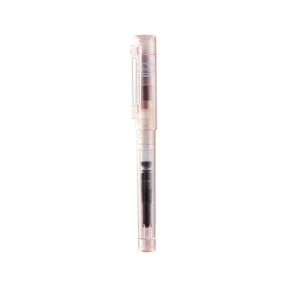 KACO SKY Premium Plastic Fountain Pen Transparent Extra Fine Pink
