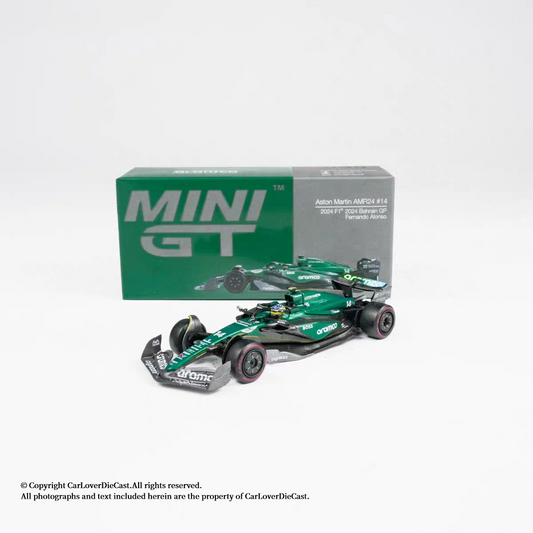 Mini GT 1:64 Scale Aston Martin AMR24 #14 Alonso Model