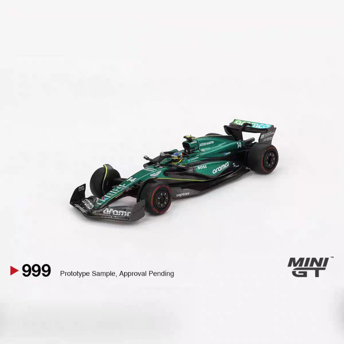 Mini GT 1:64 Scale Aston Martin AMR24 #14 Alonso Model