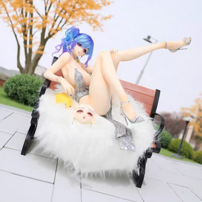 Elegant St. Louis Azur Lane 1/7 Scale Figure – Luxury Handle Ver. Reclining Sofa Pose Blue Hair Anime Collectible Statue