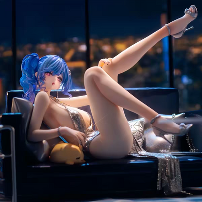 Elegant St. Louis Azur Lane 1/7 Scale Figure – Luxury Handle Ver. Reclining Sofa Pose Blue Hair Anime Collectible Statue