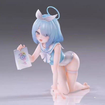 UP Studio Blue Archive Arona & Plana Swimsuit Ver. Anime Figure Set – Pink Swim Ring Beach Scene Collectible Statue Desk Display