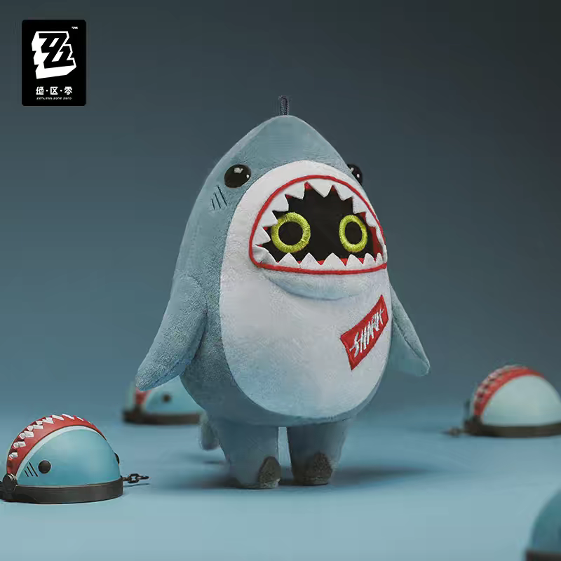 Zenless Zone Zero Sharkboo Bangboo Plush Keychain Official miHoYo