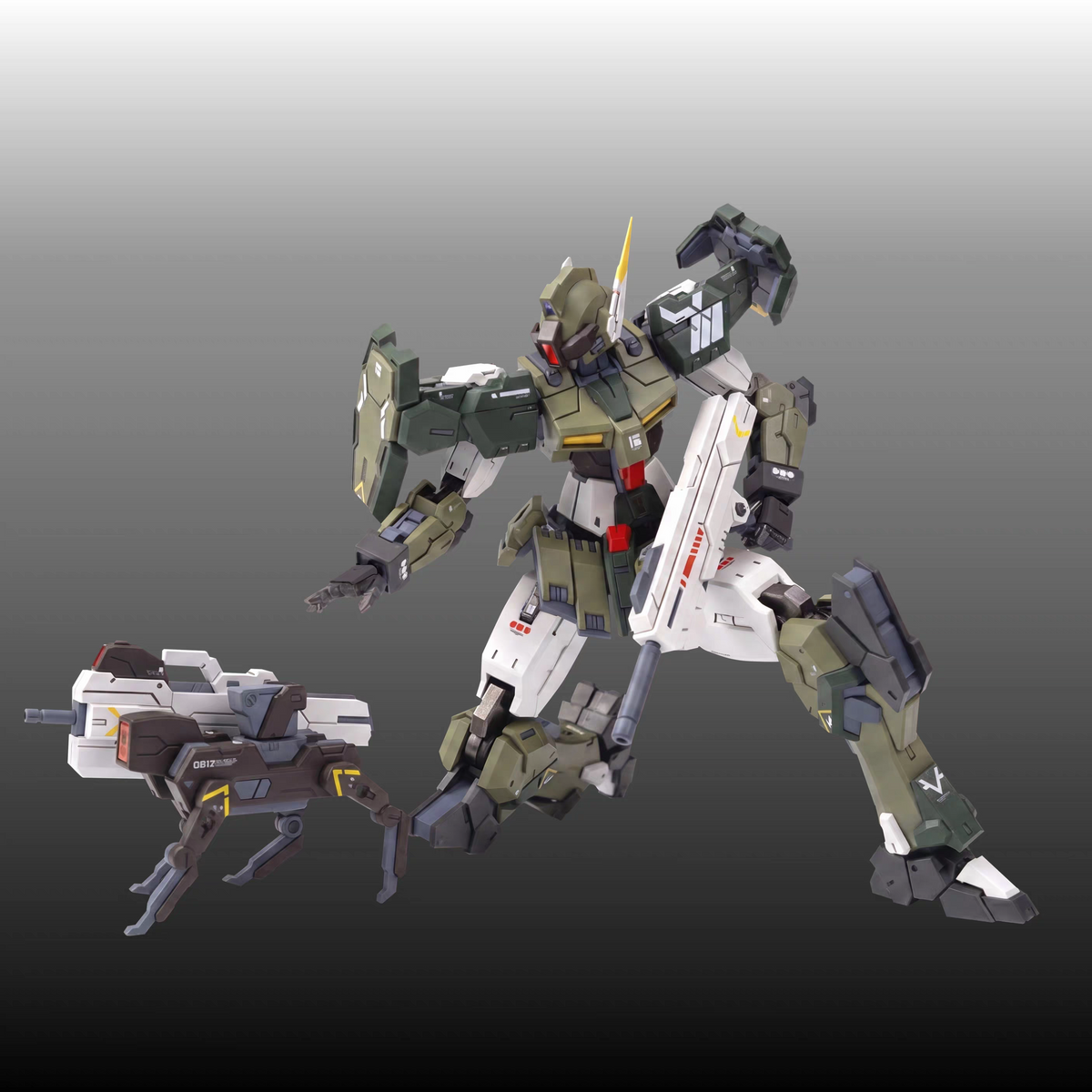 MH-002 land-combat mecha model with equipment in action pose